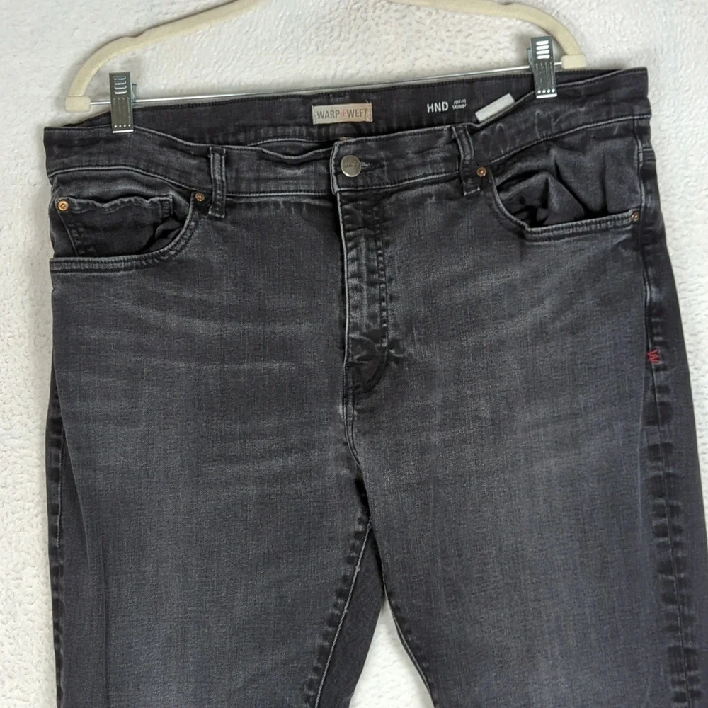 Warp + Weft Men's Black Flex Skinny‎ Denim Jeans 38 X 34